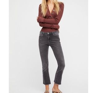 Straight Crop Denim Jeans